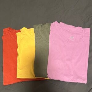 GAP Kids' Vibrant T-Shirt Collection - Orange, Yellow, Green, Purple